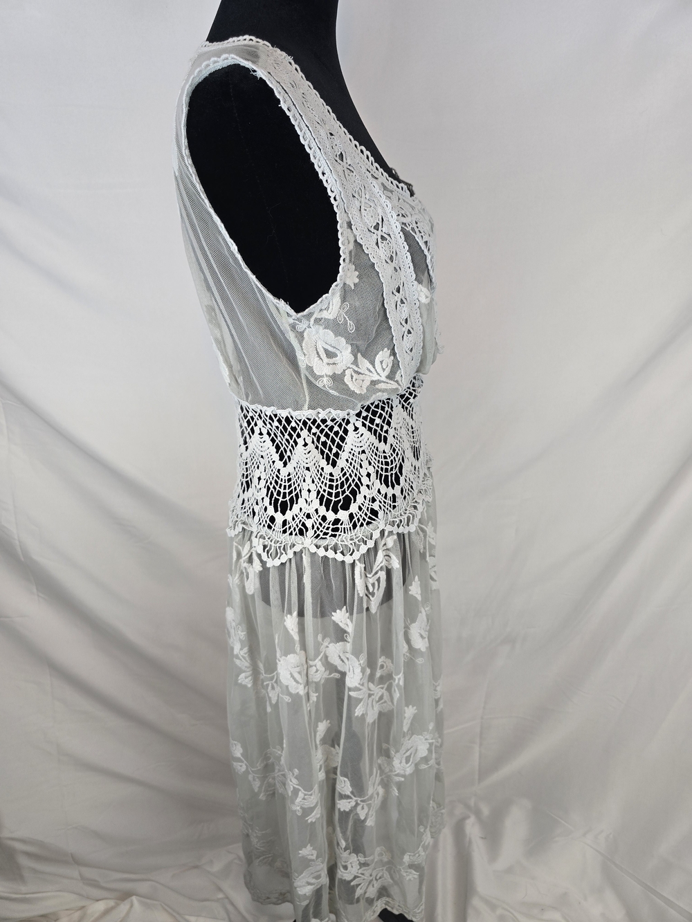 Sundance White Crochet Lace Midi Dress - Picture 3 of 7